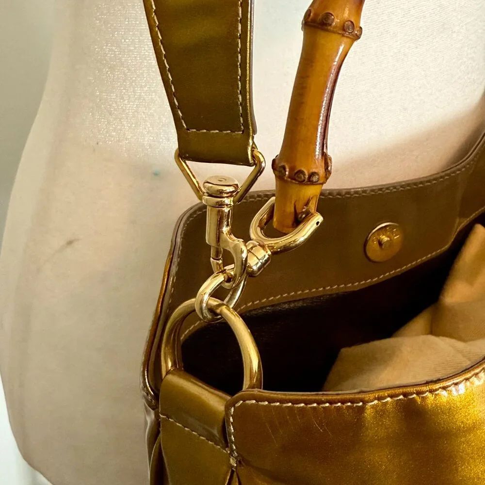 Authentic Gucci Bamboo Handbag 👜 ~ Tom Ford Era - Picture 9 of 17
